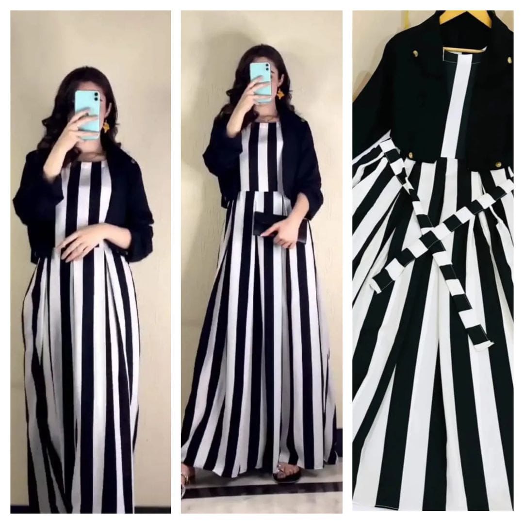 Separate Jacket With Zebra Lining Print Maxi*